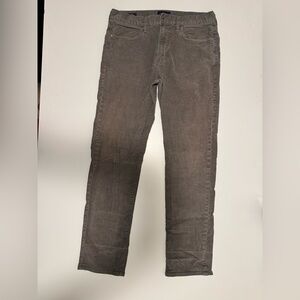 J. Crew Men's Slim Corduroy Pants in Charcoal Gray